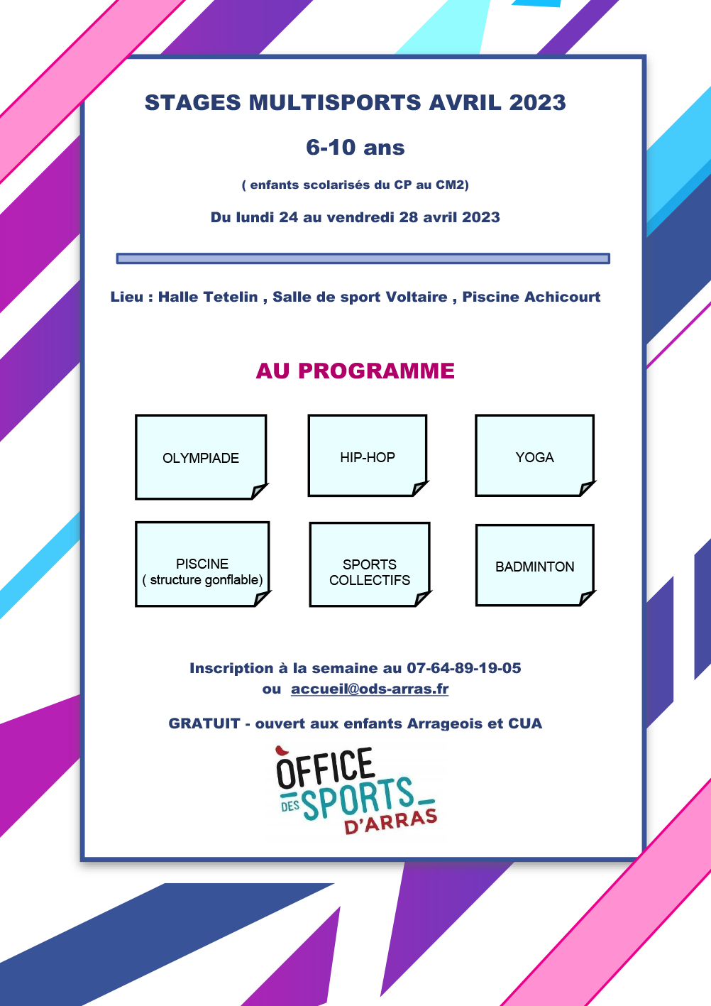 Stages multi-sports 6-10 ans | vacances d'avril