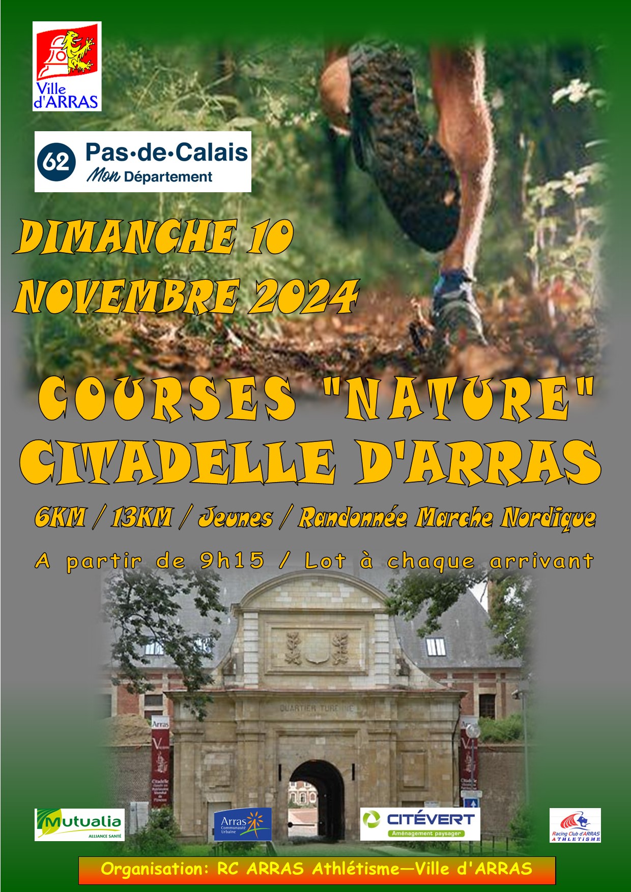 Courses "Nature" Arras - Dimanche 10 Novembre 2024