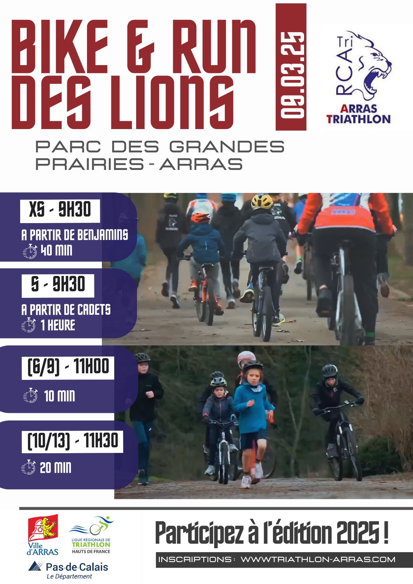 Le Bike and Run des Lions d’Arras revient le 9 mars 2025 !