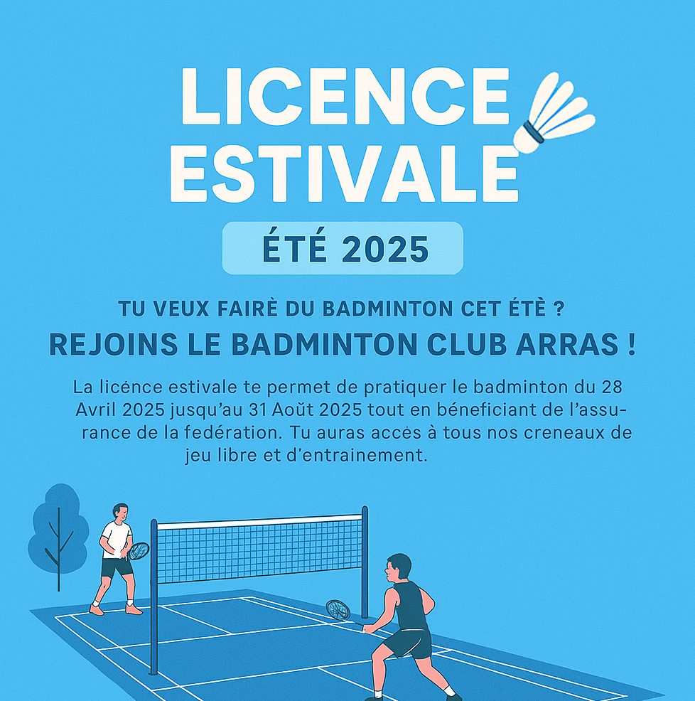 Licence Estivale de Badminton