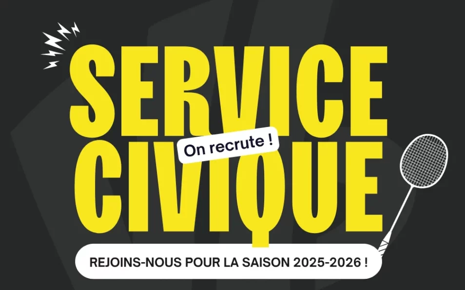 Le Badminton Club d'Arras recrute un service civique ! 1