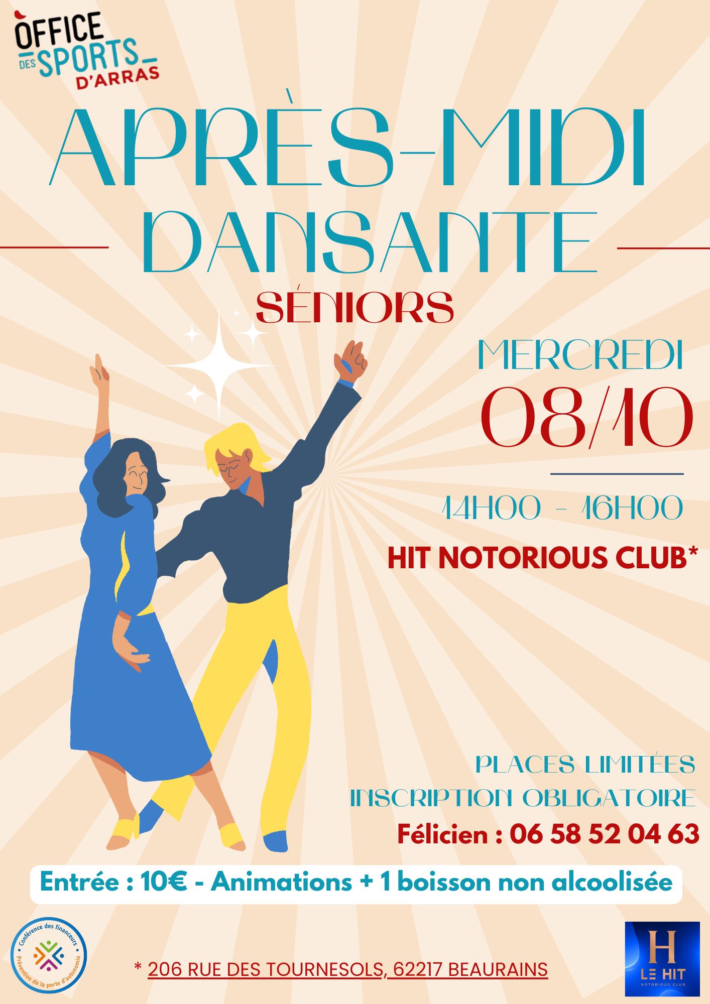 Après-midi dansante pour les séniors le 8 octobre 1